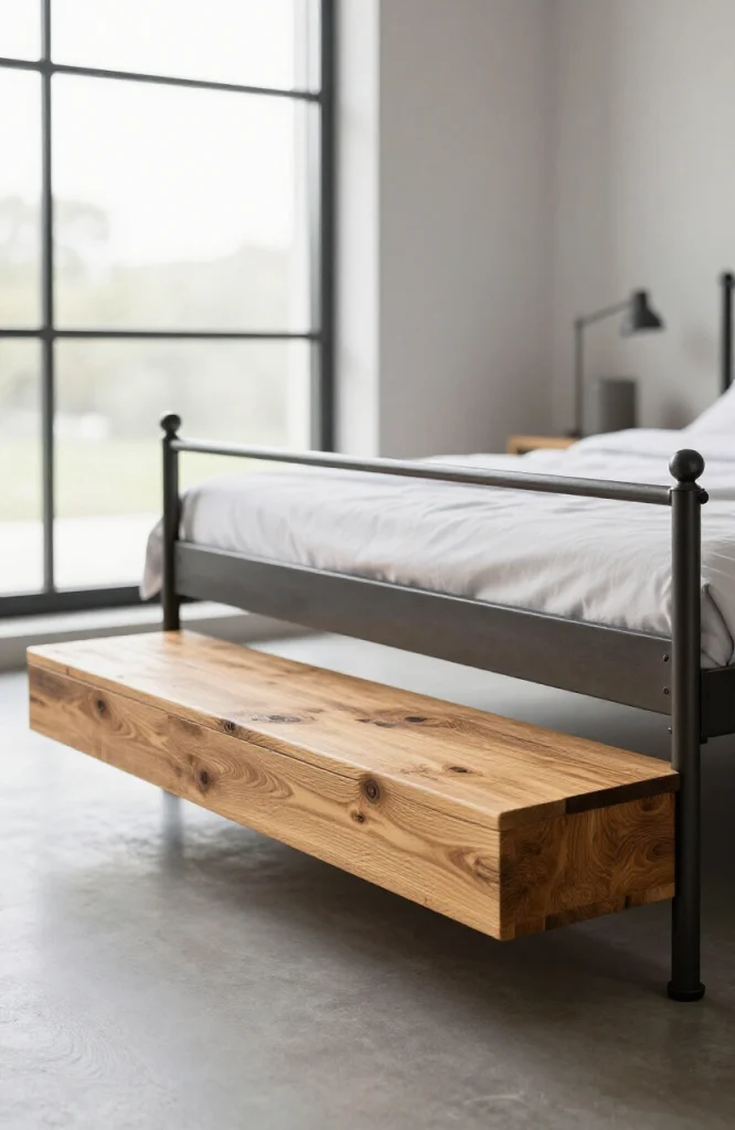 Image illustrating: 10. Bring in Reclaimed Wood as a Counterpoint — from the article "25 Men’s Bedroom Ideas"