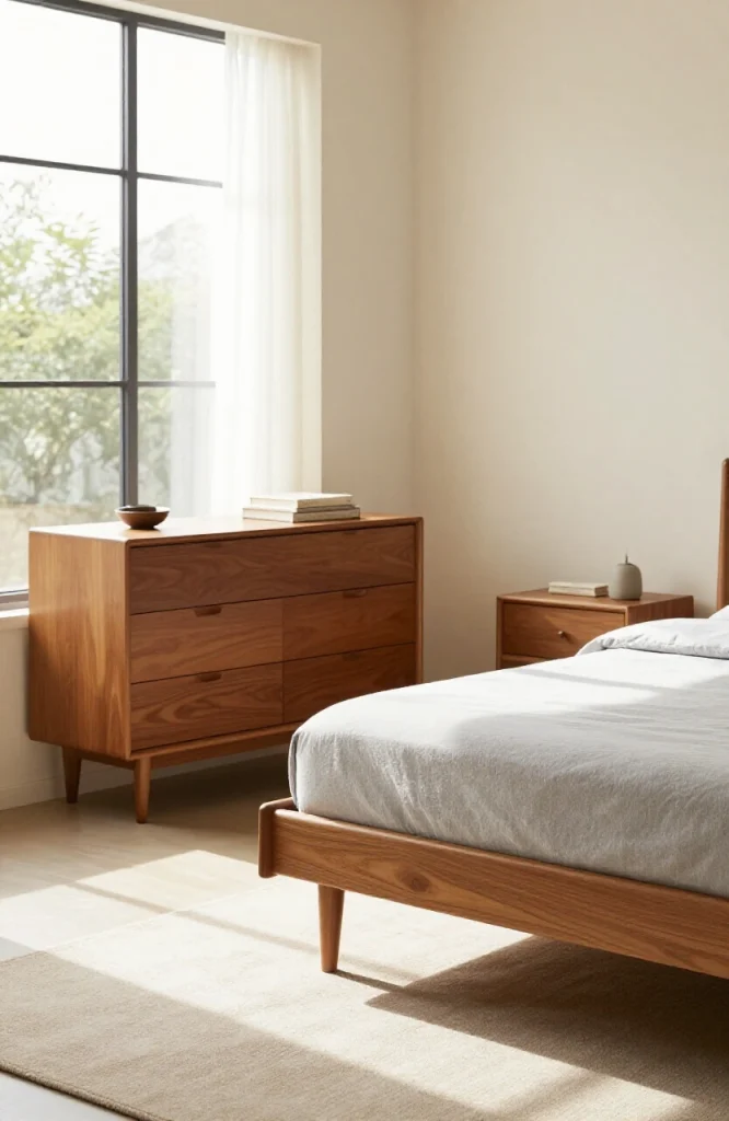 Image illustrating: 11. Choose Furniture with Tapered Legs — from the article "25 Men’s Bedroom Ideas"