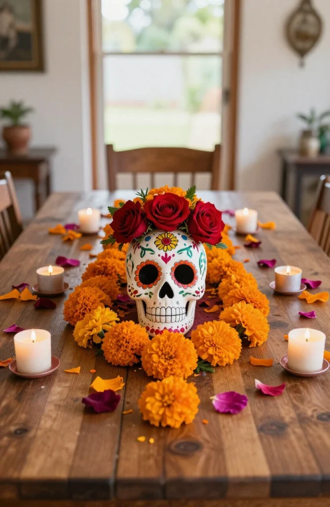 Día de los Muertos Sugar Skull Centerpiece