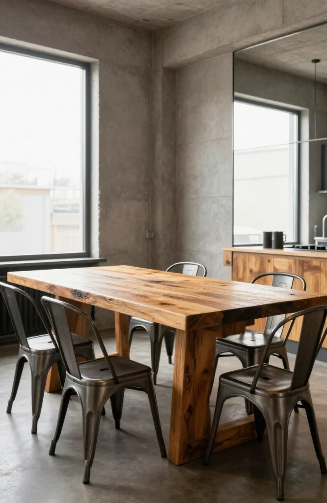 Pair Metal with Warm Wood