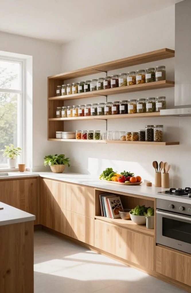 Open Pantry Wall Shelving