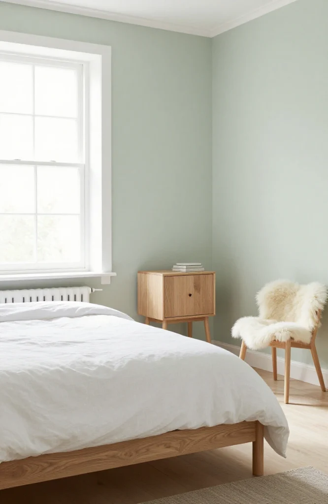 Scandinavian Sage Green Bedroom
