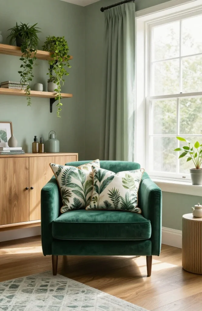 Sage Green Maximalist Bedroom 