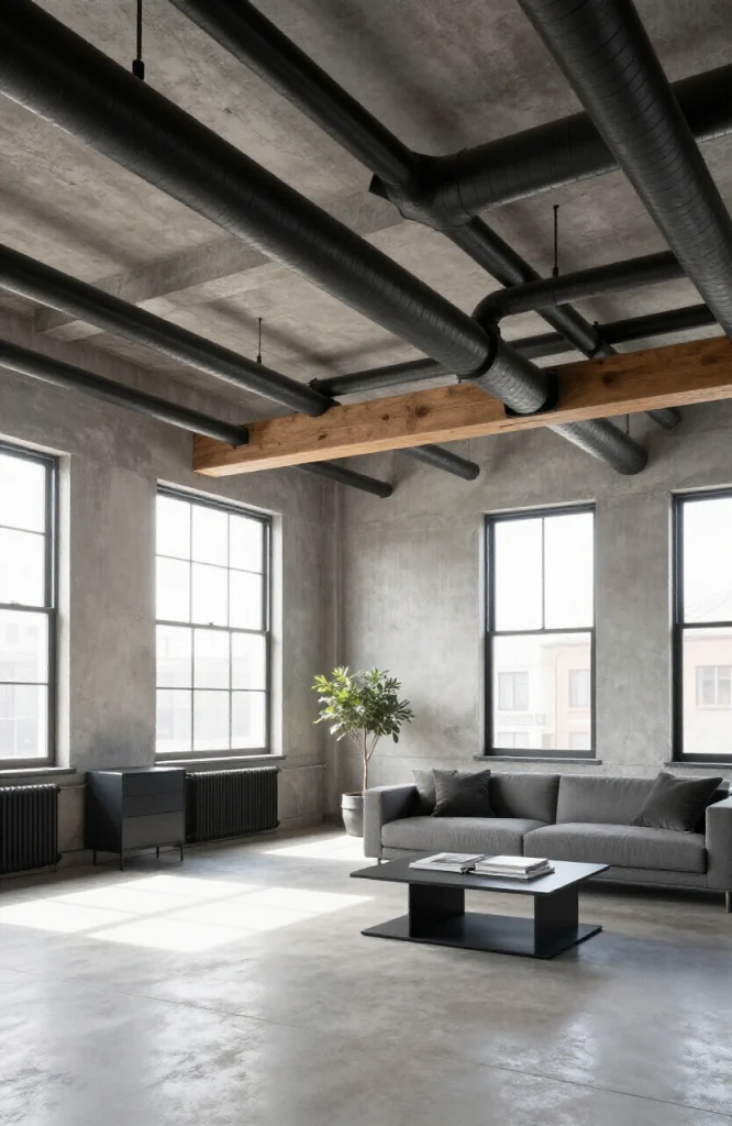 Leave Pipes and Ductwork Exposed