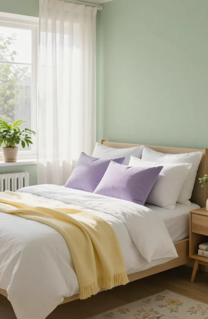 Spring-Inspired Sage Green Bedroom
