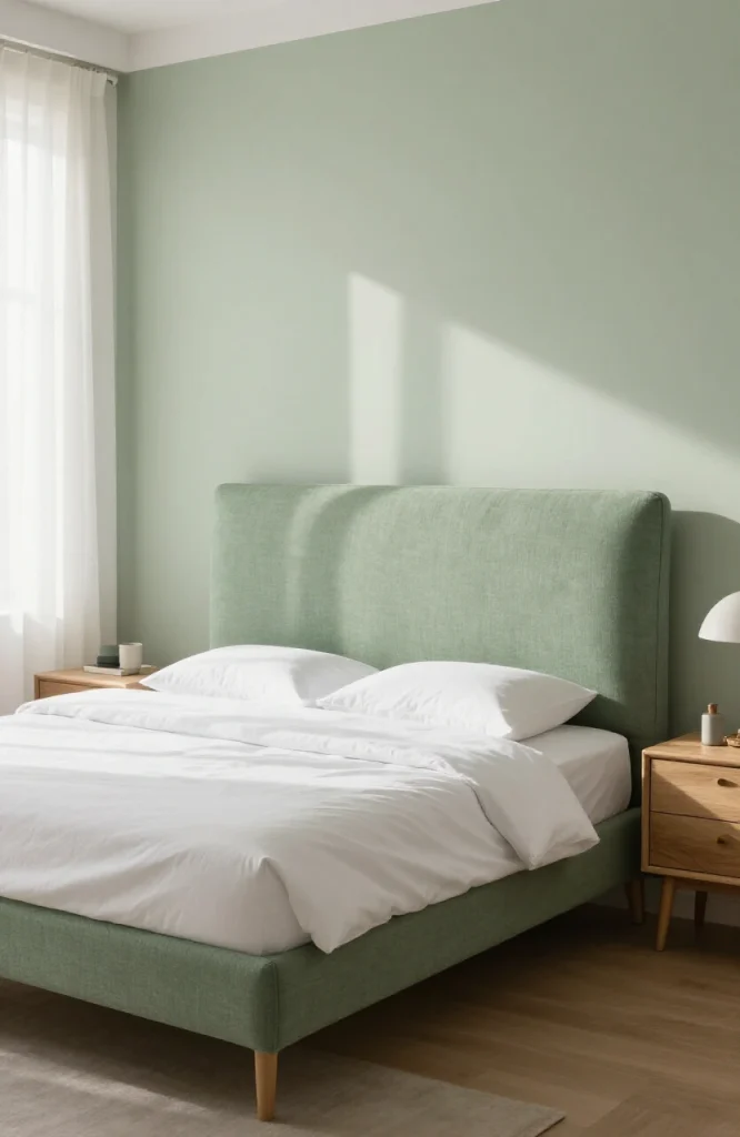 Sage Green Upholstered Headboard