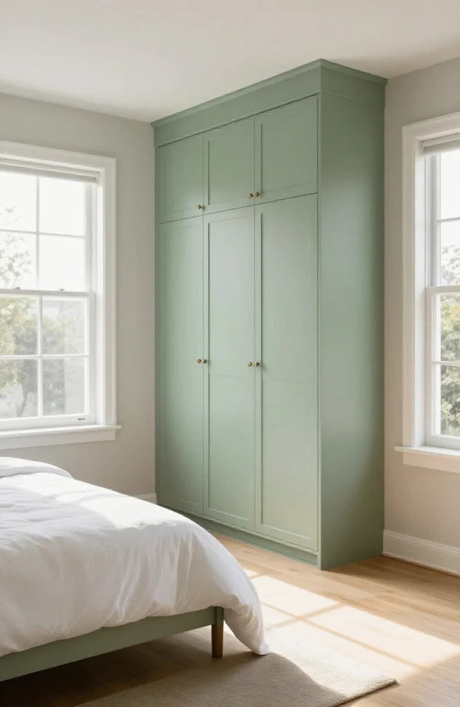  Sage Green Wardrobe or Built-In Closet