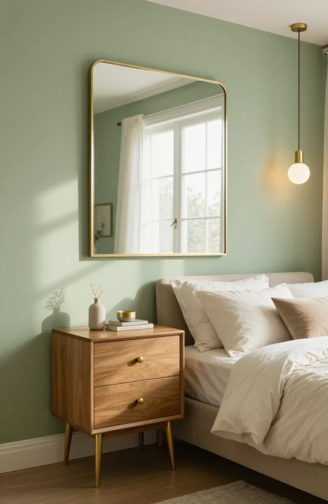 Sage Green with Brass and Gold Accents