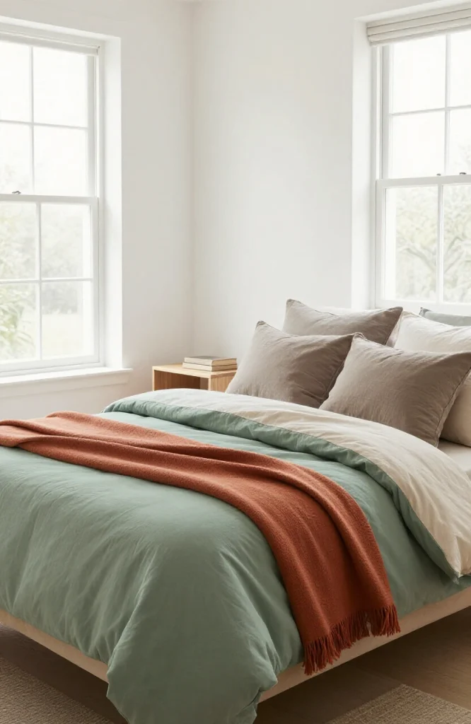 Sage Green with Earthy Textiles