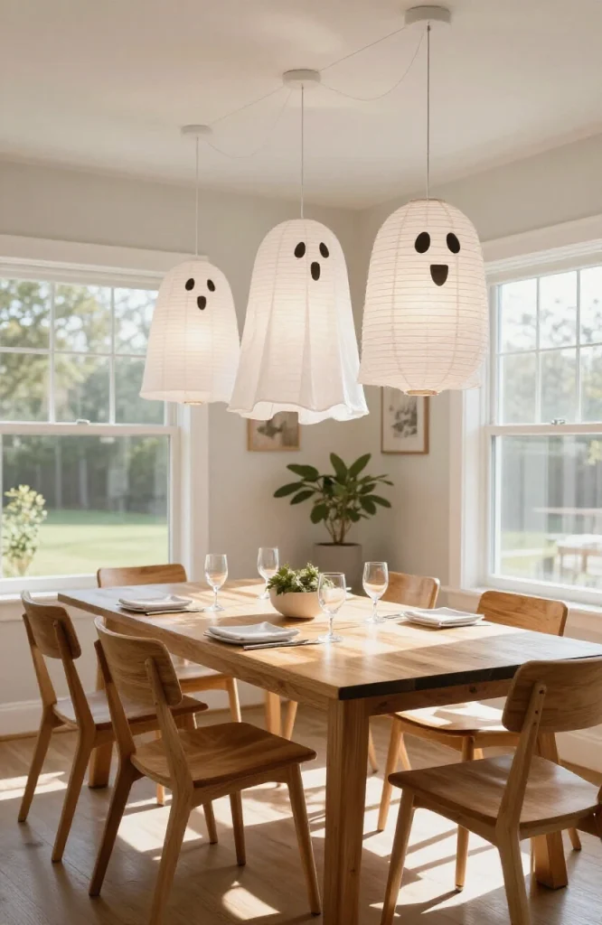 Floating Ghost Lanterns Above the Table