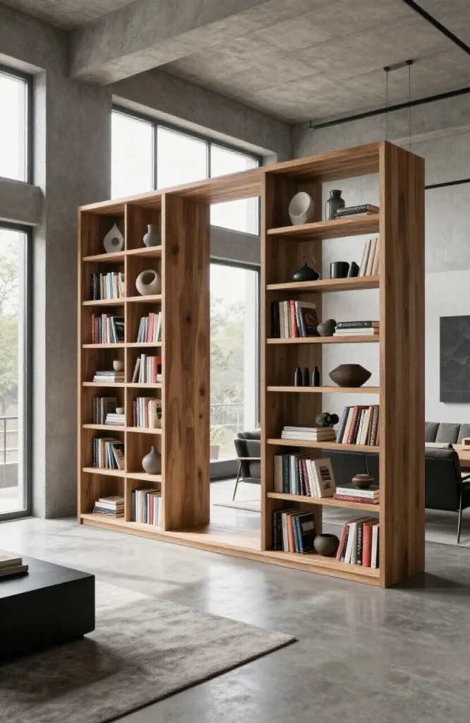 Install Tall Bookshelves as Room Dividers