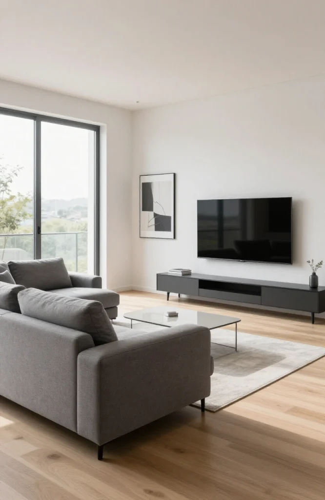 Diagram showing left-facing and right-facing L-shaped sofa orientations for living room layout planning
