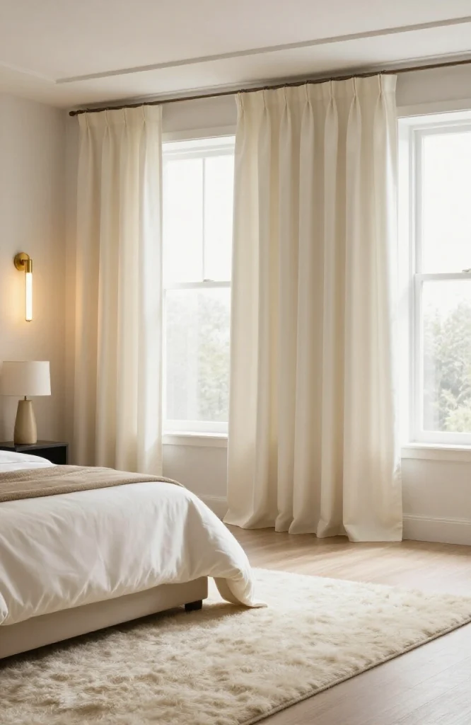 Carefully curated bedroom decor showing luxury design details including high-end linens, decorative accents, and refined fini