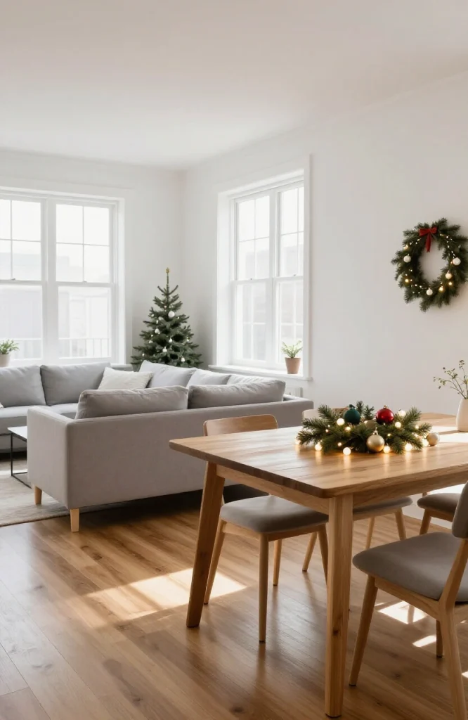 Organized list of Christmas decorations with checkboxes for apartment storage planning and inventory management