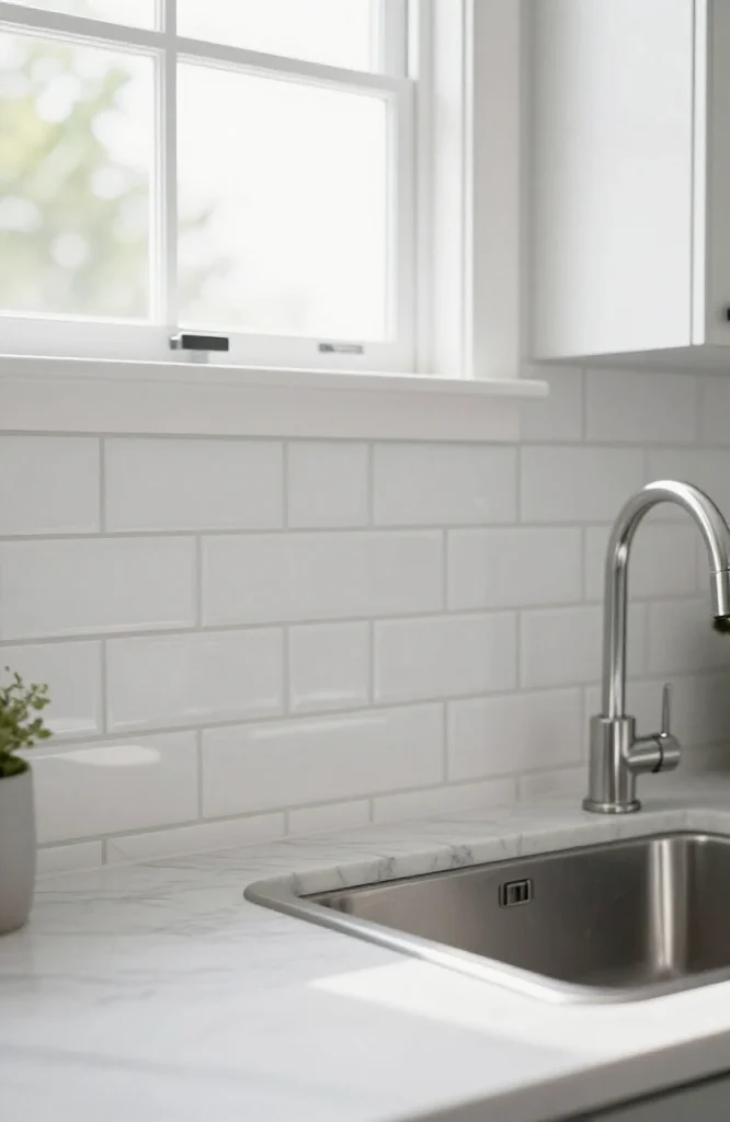 Colorful peel and stick tile stickers applied to white wall creating geometric pattern