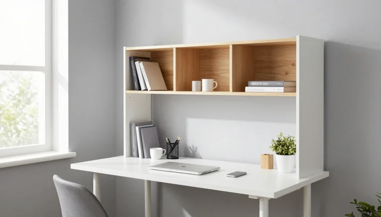 Collection of 16 small desk hutch designs organized for compact home office spaces